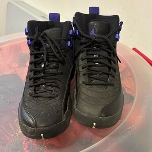 Jordan Black and Blue High-Top Sneakers